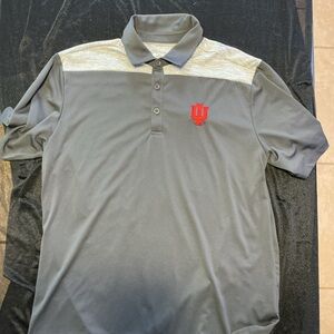 Columbia Gray Polo Golf Shirt with IU logo